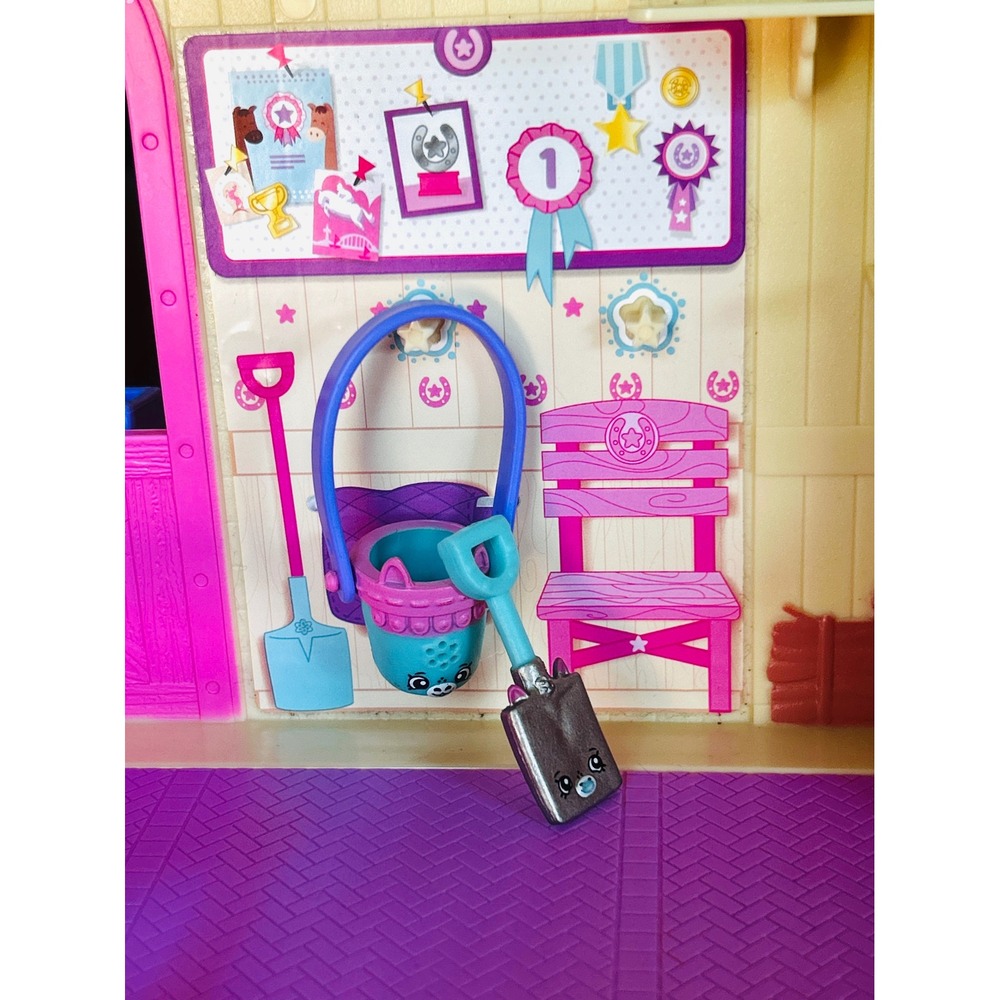 Shopkins Happy Places Happy Stables Playset Plastic OS Pink Excellent Kawaii - Picture 3 of 10